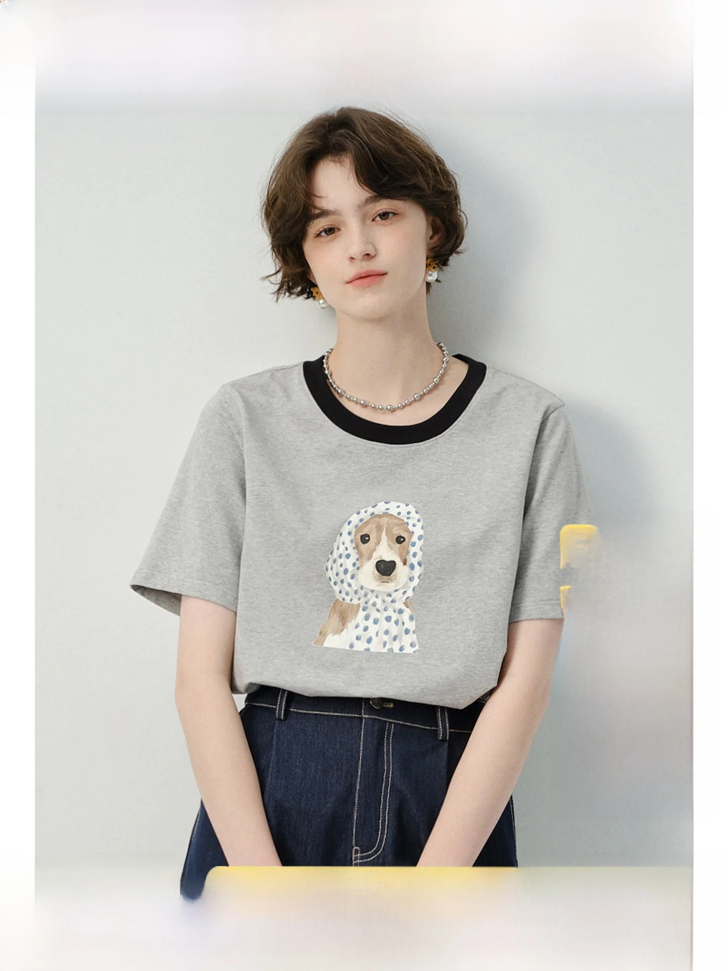 

Женская футболка больших размеров с коротким рукавом, круглым вырезом, принтом, летняя, новая, стройнящая, скрывающая живот, топ больших размеров для женщин