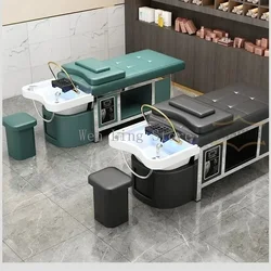 Beauty Hairdressing Salon Furniture Barbershop Washing Basin Bowl Chair Hair Spa Head Water Therapy Thai Shampoo Massage Bed 3