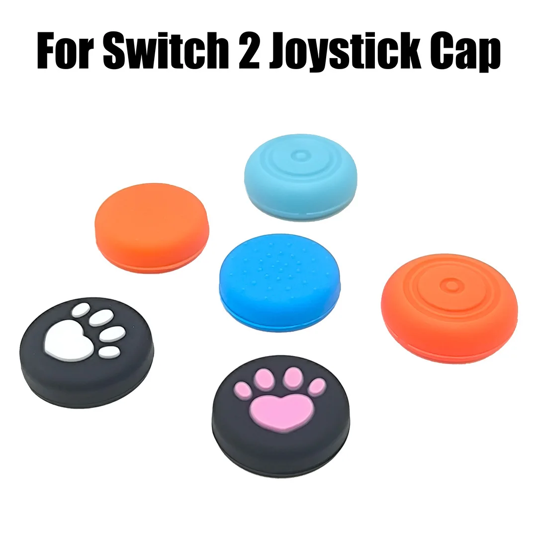 

2 Pieces Cat Paw Silicone Thumb Joystick Caps For Nintendo Switch 2 Joy-Con Controller Protective Cases