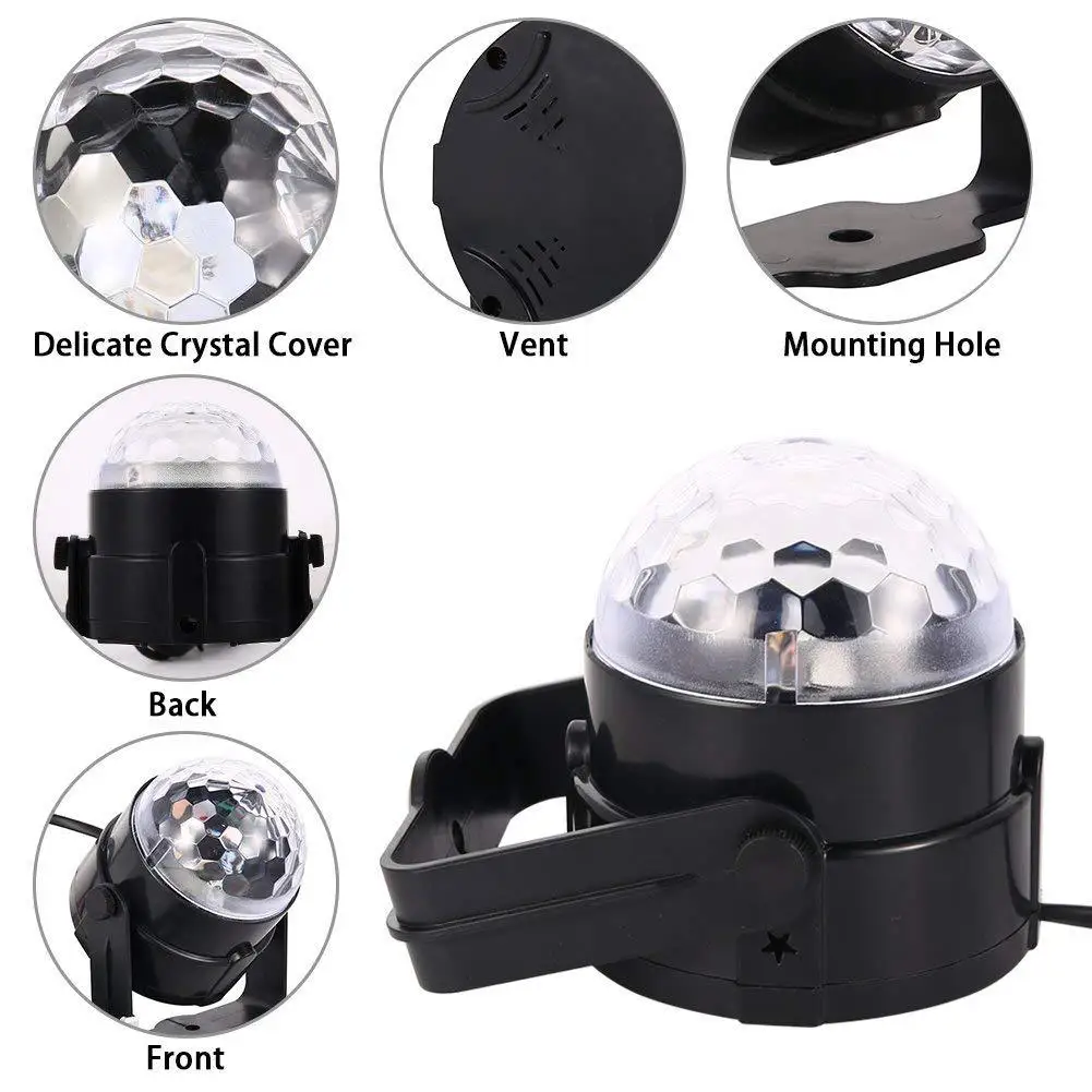 مزامنة الموسيقى LED المرحلة ديسكو ضوء مع جهاز التحكم عن بعد عيد الميلاد جو الدورية الكرة مصباح للحزب المنزل KTV DJ بار عيد الميلاد