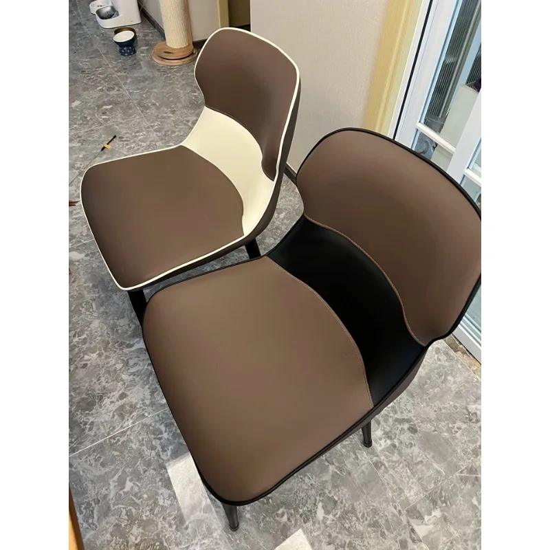 

Italian Minimalist Viral Nordic Chair Modern Simple High Quality Leather Dining Chair Home Kitchen Furniture
