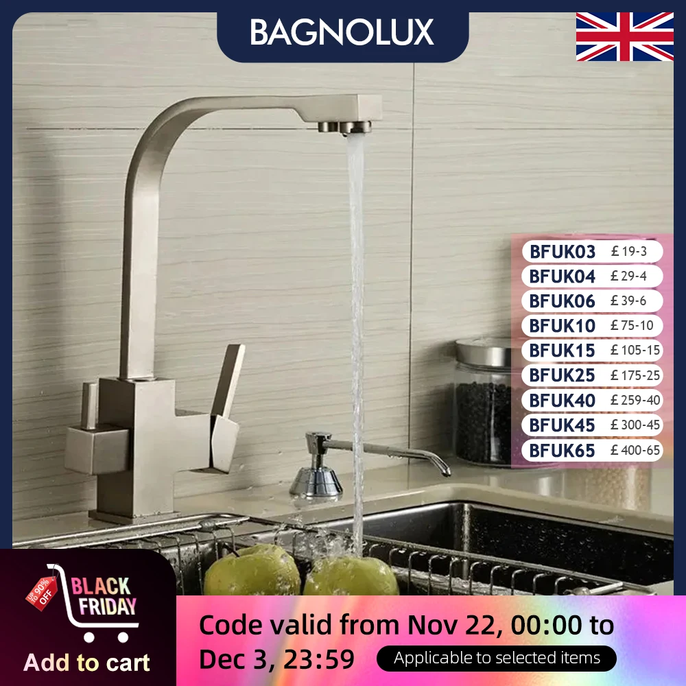 3 Way Sink Faucet Kitchen Special Offer Real Dual Holder Single Hole Torneira Cozinha Filtered Water Hot/cold Water Tap