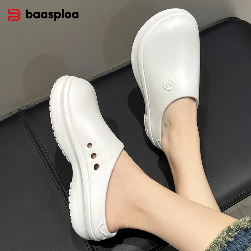 

Summer Hollow Out Closed Toe EVA Non-slip Sandals Women's Soft Bottom Sandals Men Lightweight Thick-soled Garden Shoes