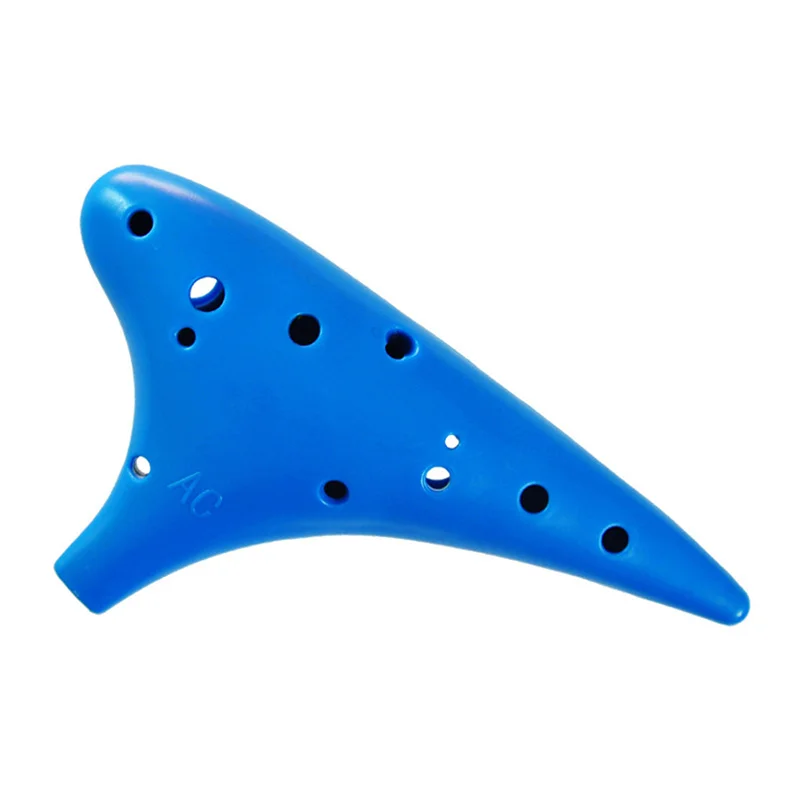 1PC 12-hole Ocarina Resin Plastic Alto C Tuning Ocarina New 12-hole Multicolor Flute Adult Children\'s Instrument