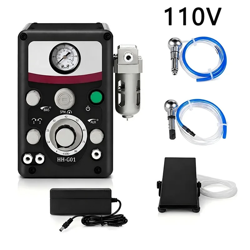 Magnetic Tumbler Jewelry Polisher 400g Capacity Deburring Cleaning Machine 2000RPM Benchtop Metal Parts Polishing Finishe