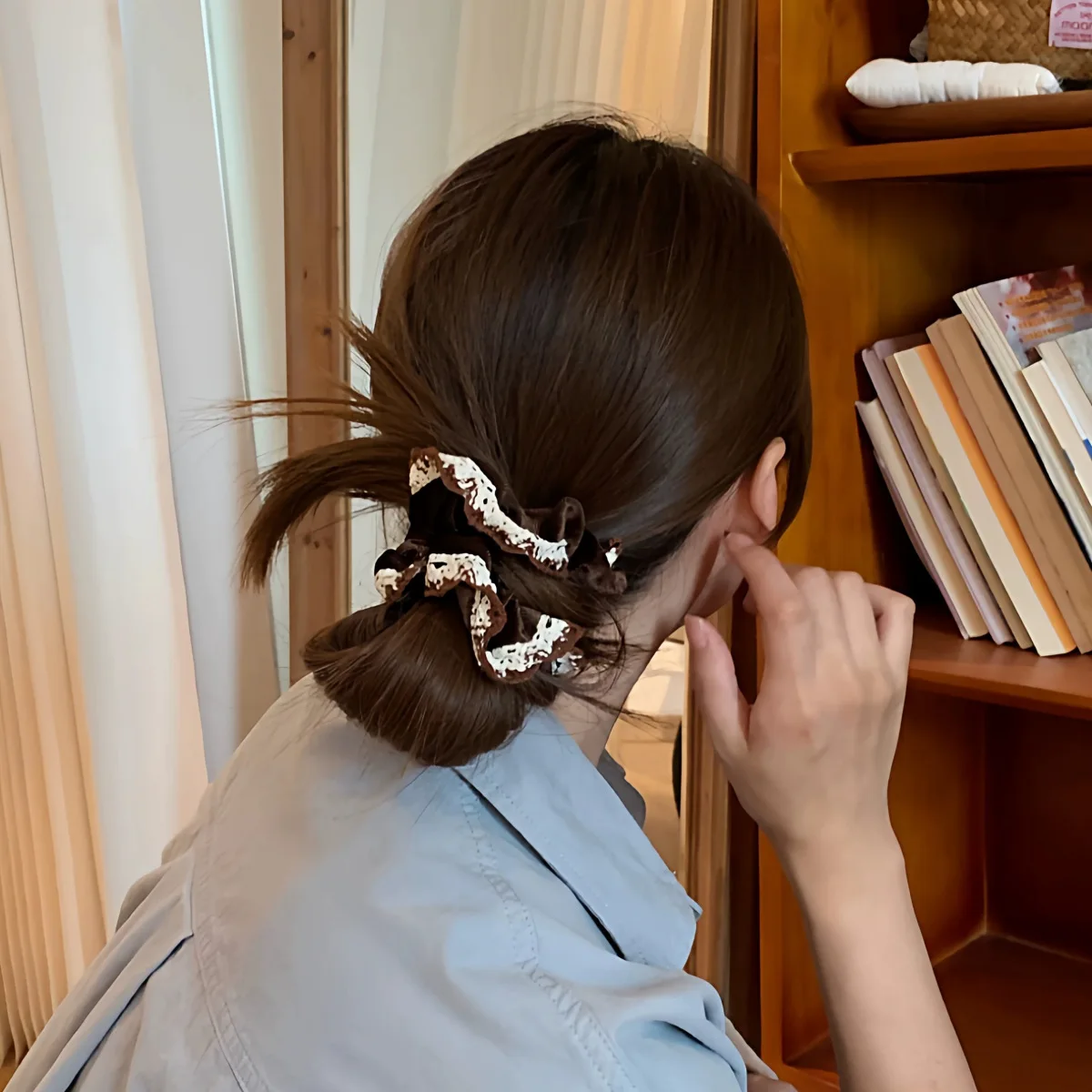 

Корейская шерсть, плиссированное кружево, бархатный круг для волос, темперамент, высококачественный круг для толстой кишки, персонализированные модные аксессуары для волос