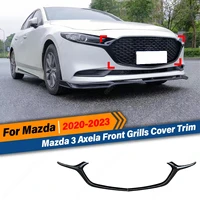 Para Mazda 3 Axela 2020 2021 2022 2023 parachoques delantero cubierta de rejilla de carreras tira embellecedora marco de lámpara antiniebla accesorio Exterior de coche BodyKits