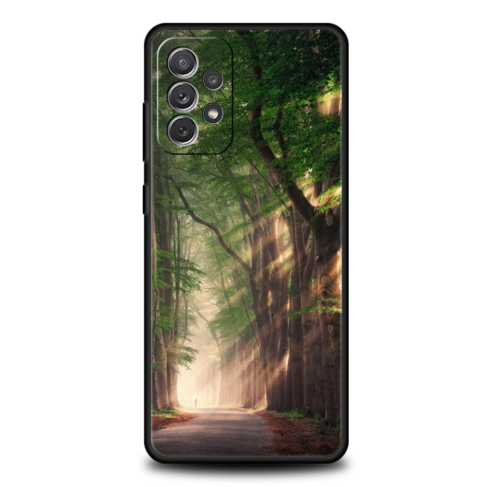 Trees And Nature Silicone Case For Samsung Galaxy A32 A52 A14 A13 A22 A72 A51 A71 A41 A11 A31 A21S 5G Luxury Phone Cover Shell