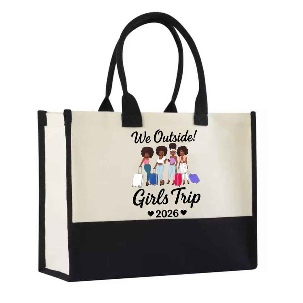 

We Outside Trip Large Capacity Tote Bag Bag Travel Bag for Shopping Daily Use Perfect Teachers School Season Holiday Parties