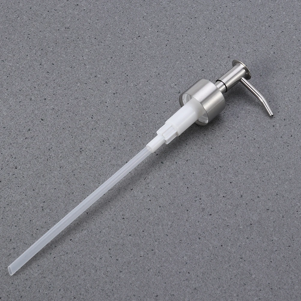 

2pcs Stainless Steel Soap Pump Replacement Lotion Dispenser Pump Head For Shampoo Conditioner Hand Wash Liquid Soap 360°