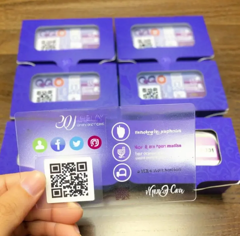 200pcs/500pcs Customized high-quality transparent PVC business card frosted membership card single-sided printing