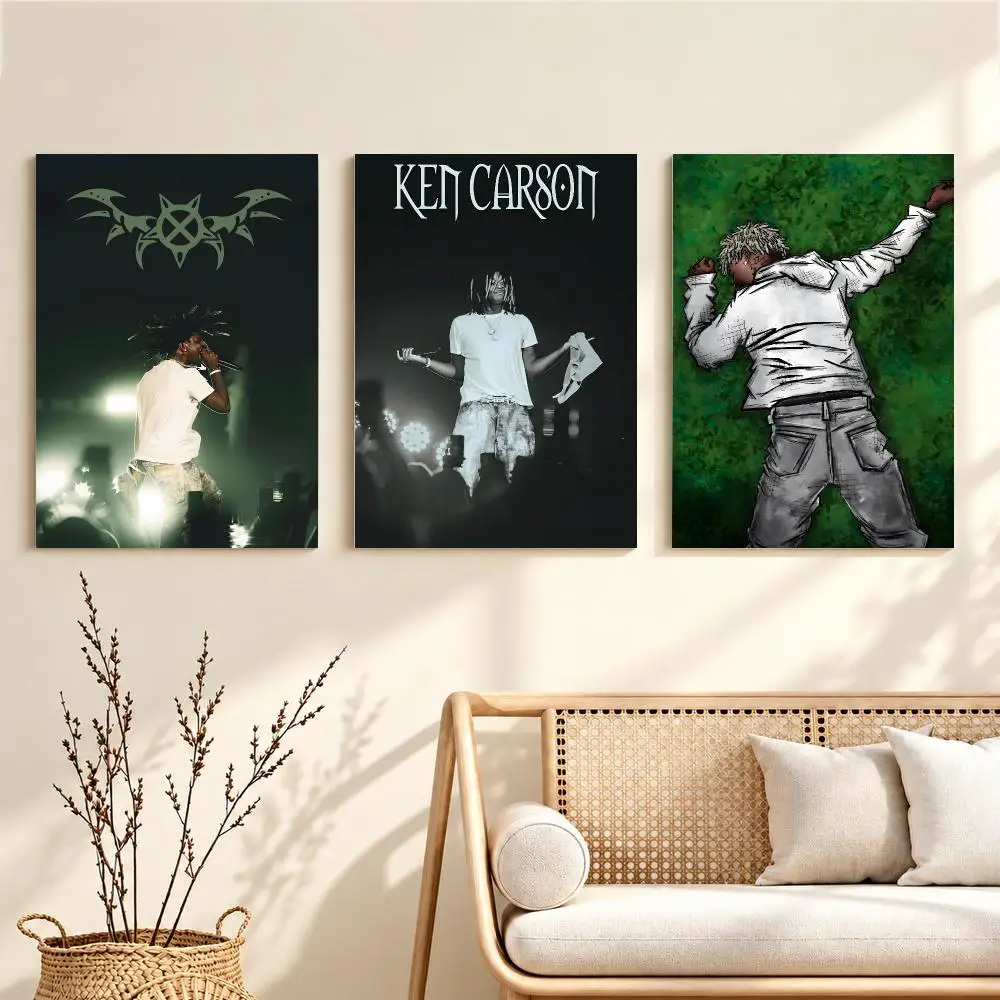 Trap Artist K-Ken Carson Poster Artwork Self Adhesive Indoor Wall Hanging Room Decor Gift
