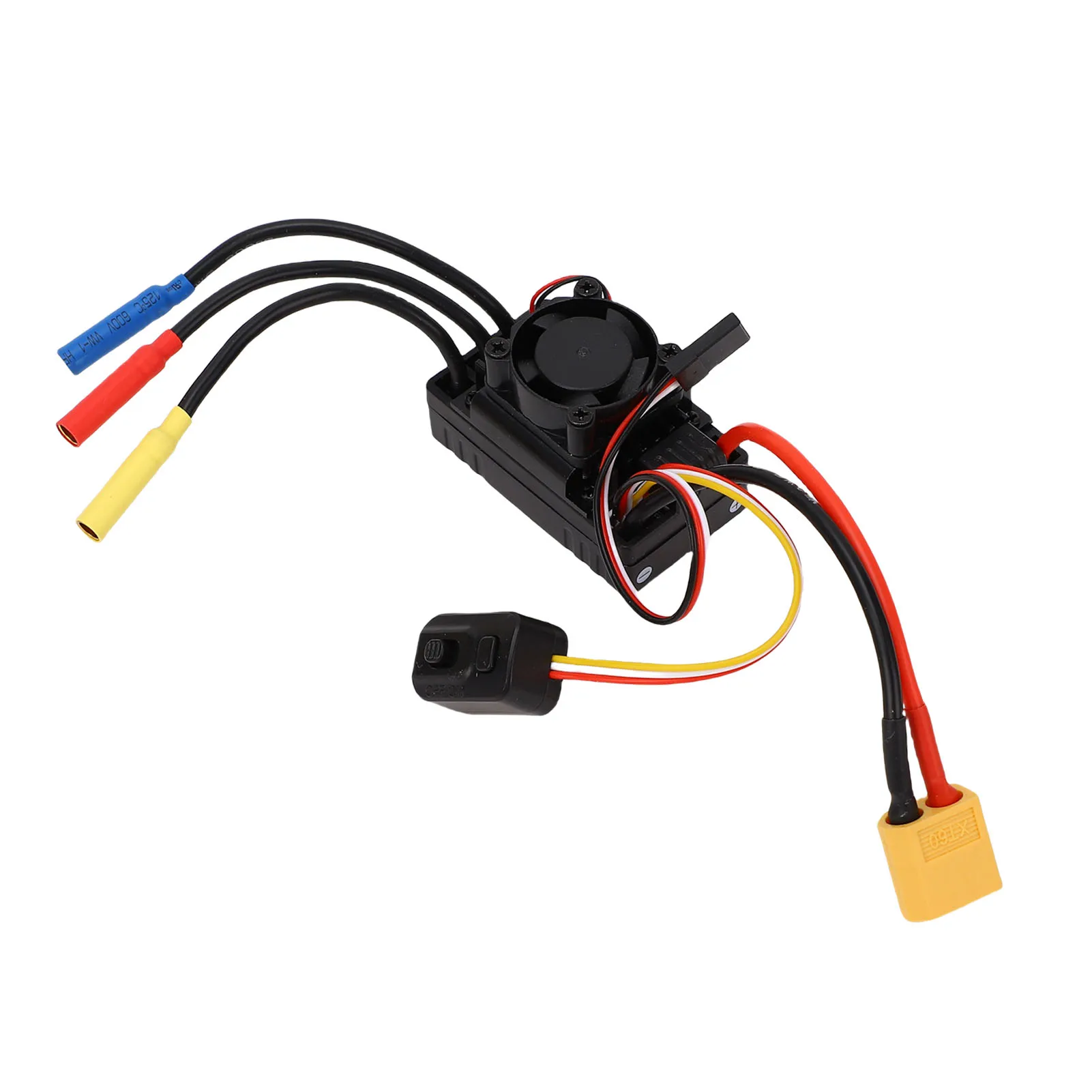 

Бесщеточный ESC, бесщеточный ESC, замена для багги 1:10, внедорожный радиоуправляемый электронный контроллер скорости с охлаждающим вентилятором 60A