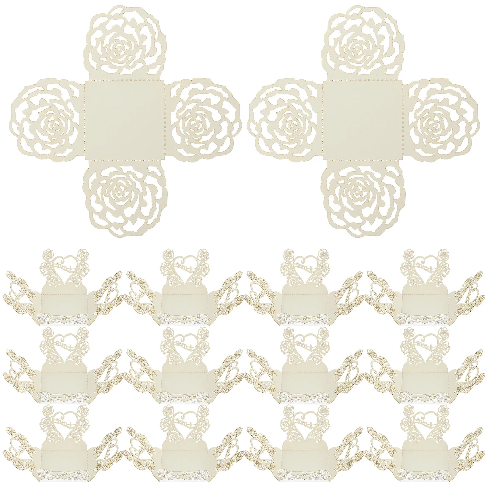 

50 Pcs Chocolate Tray Decoration Dessert Table Wrapper Mold Hollow Truffle Cups Paper Liners For Party Wedding Sweet Display