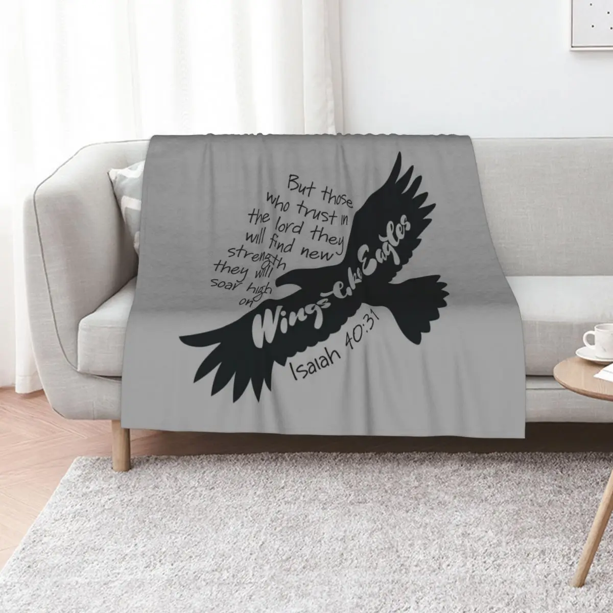 Isaiah 40:31 Throw Blanket Nap for winter Multi-Purpose Sleeping Bag Polar Luxury Thicken Blankets