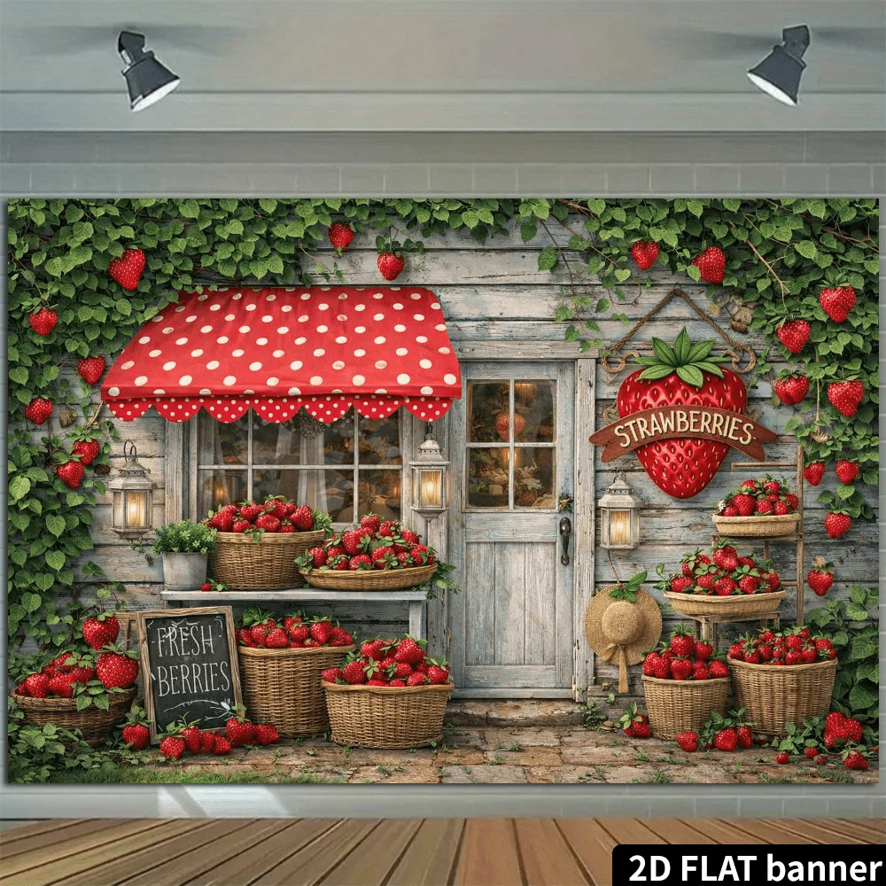 2D Flat Retro Wooden House Str - Event Party Shop recension och pris
