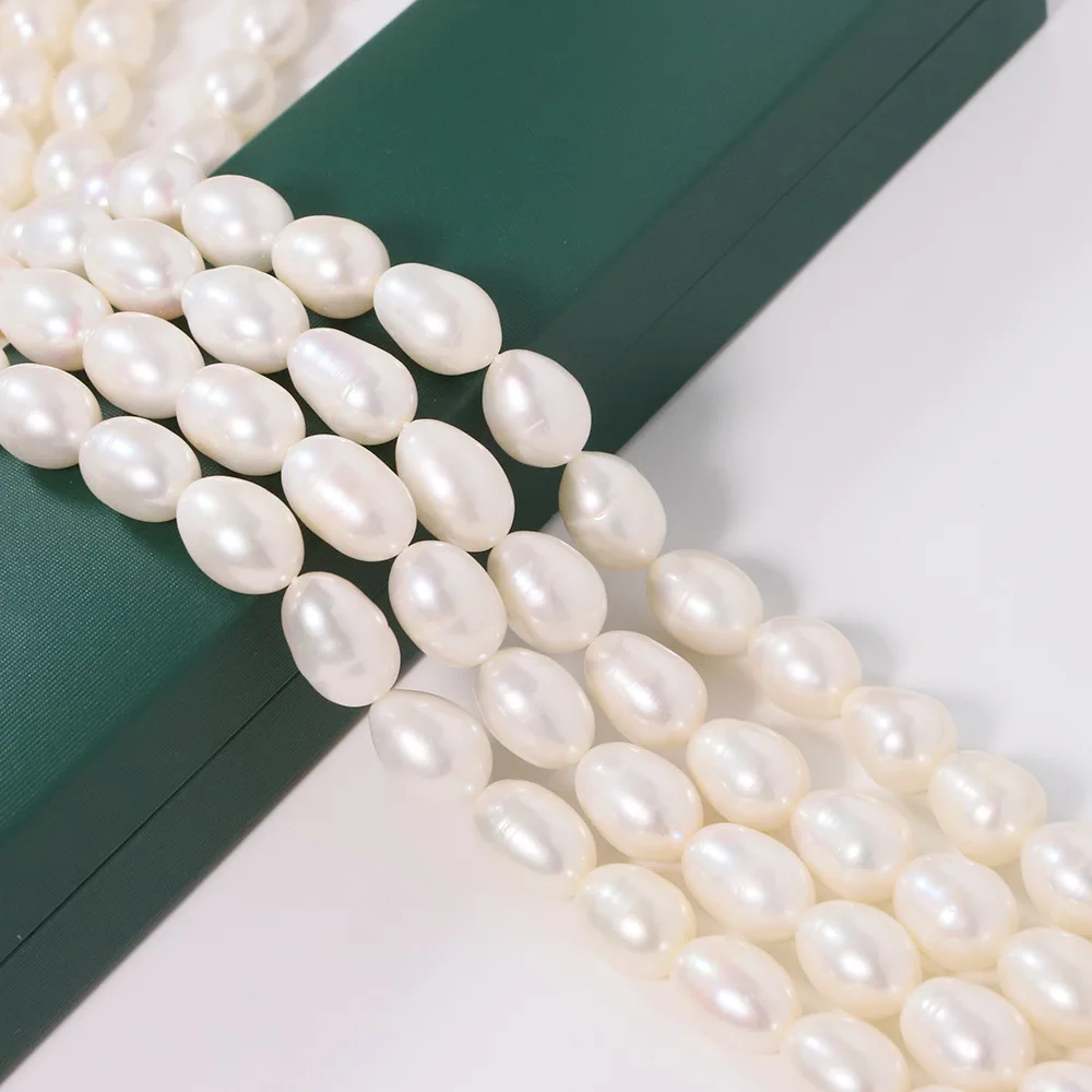 Mocne światło!10-11mm naturalna perła słodkowodna w kształcie prosa diy ręcznie robiony naszyjnik bransoletka zroszony półprodukty biżuteria