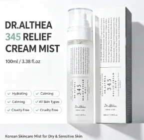 Dr.Althea 345 Relief Cream Mist 100ml Korean Soothing Facial Spray Ultra‑Fine Mist Calming Redness Repair Skin Barrier Hydrating