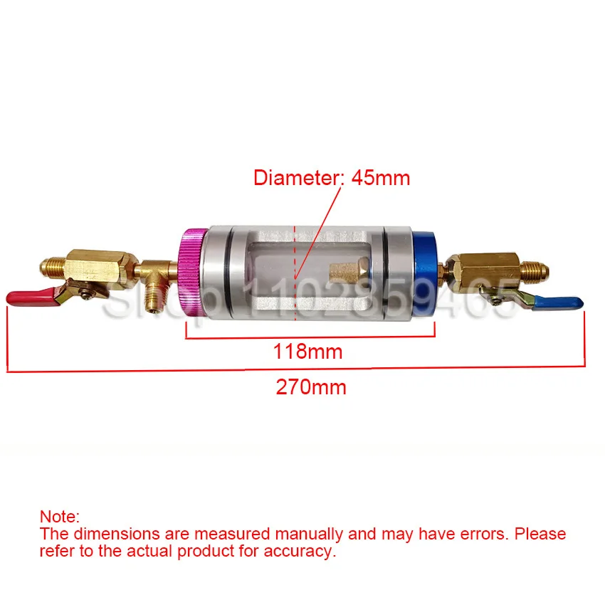 Automotive Air Conditioning Refrigerant Oil Analyzer Car A/C System Compressor Oil Filter Test Tool Refrigeration Oil Regulator