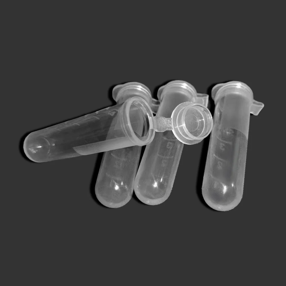 Tubes à essai en plastique pour centrifugeuse de laboratoire, fioles avec échelle, récipient pour échantillons, 5 ml, 300 pièces