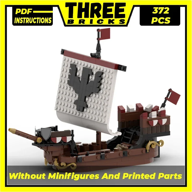 Tijolos técnicos moc, barco pirata, modelo medieval, falcones, blocos de construção modulares, presentes, brinquedos para crianças, conjuntos diy de montagem