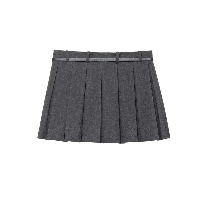 شتاء جديد وصول المرأة Faion تصميم عالية الخصر مربوط مطوية تنورة السراويل تنوعا Ci تخفيف عالية الخصر مطوي تنورة