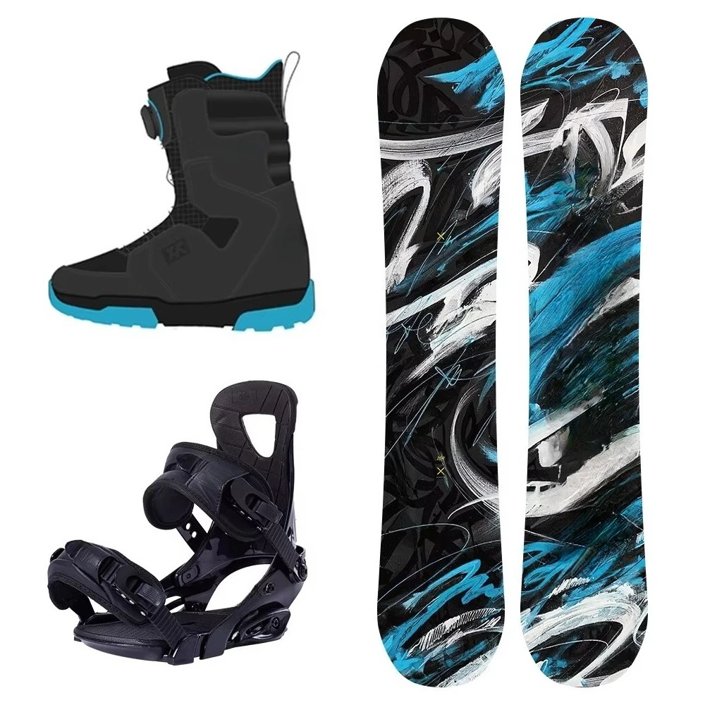 

Competition Carbon Fiber Snowboard Set with Bindings Boots All Mountain