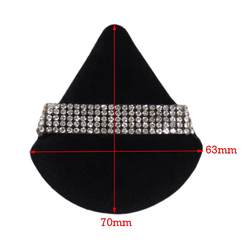 Esponja de esponja de polvo de diamante de terciopelo suave, esponjas de cosméticos triangulares portátiles para maquillaje Facial, herramientas de maquillaje de belleza para mujer