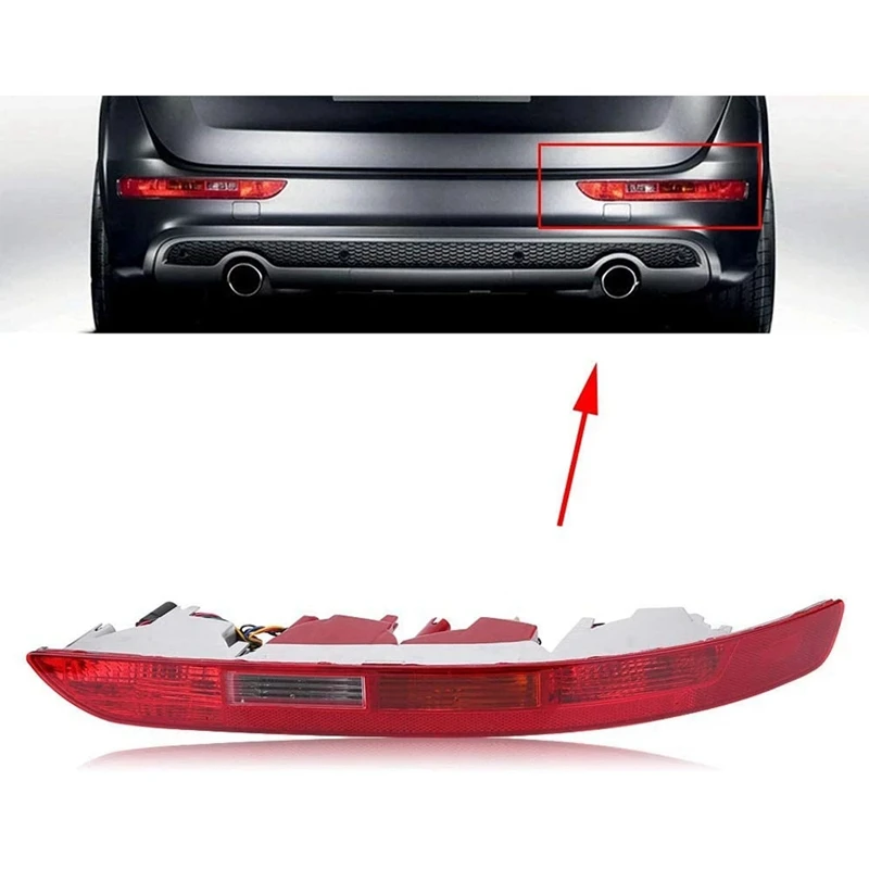 2X Car Taillight Rear Bumper Tail Light Cover For- Q5 2.0T 2009 -2017 8R0945095 8R0945096