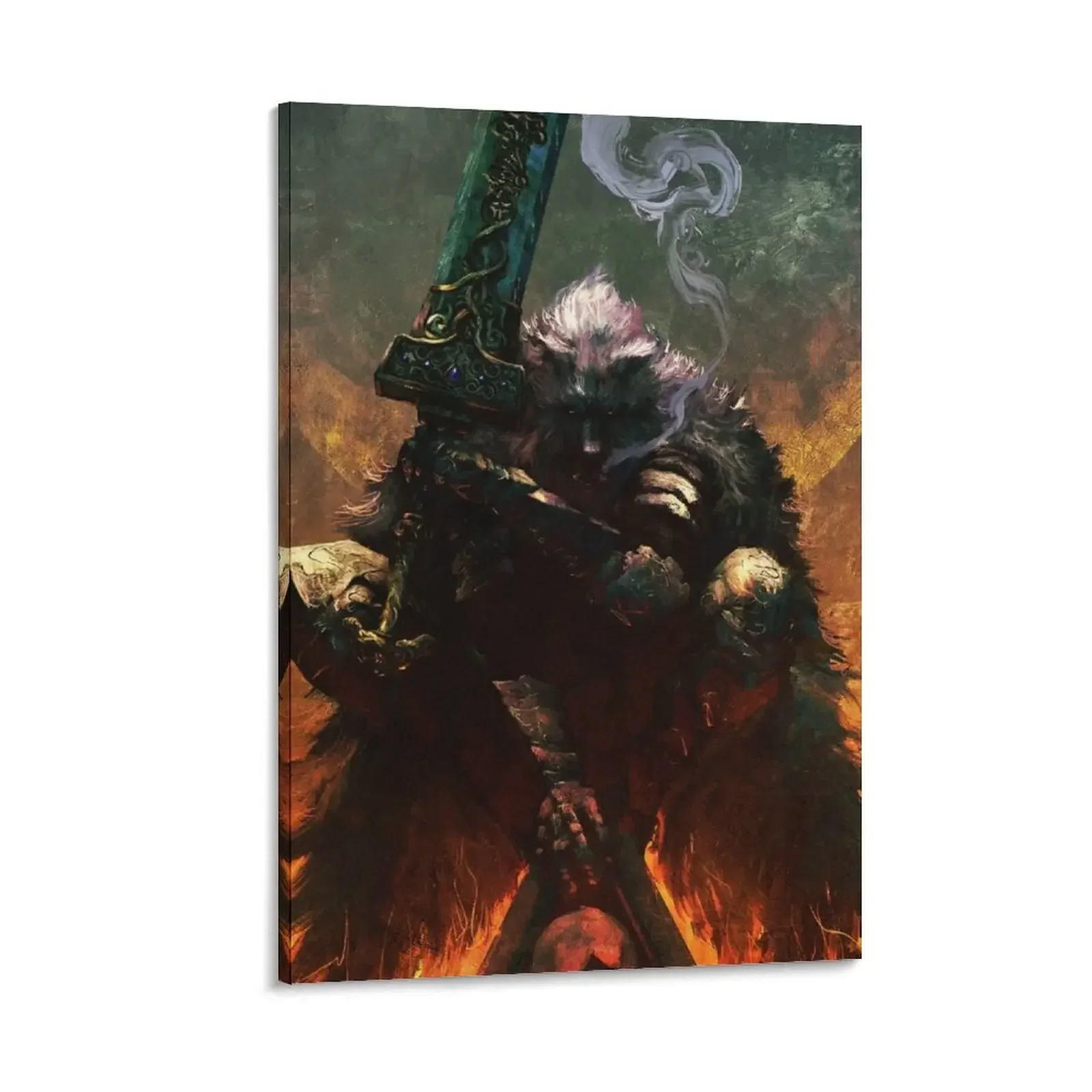 

Wolf Sword-man Canvas Painting Decoration home japanese room decor Wall decoration frame room decorations