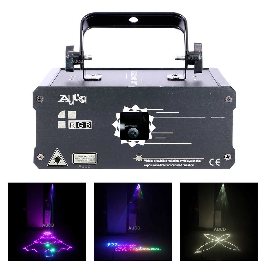 500mW RGB Colorfull Animation Scan Projector Laser Lights Christmas Disco Holiday DMX Moving Beam DJ Party Show Stage Lighting