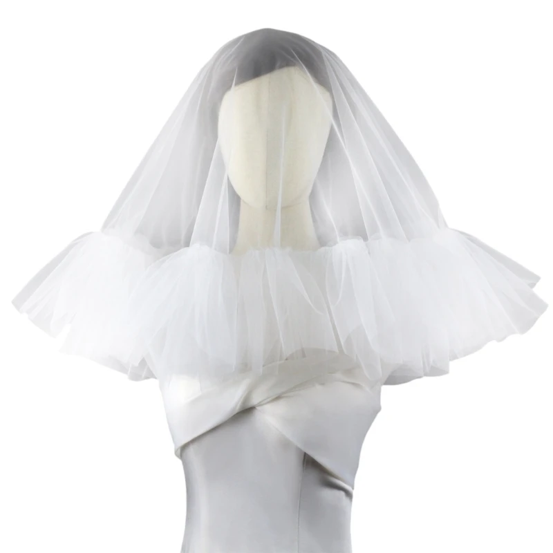 Lovely Lace Bridal Veil without Comb Minimalists Women Veils Transparents Veil