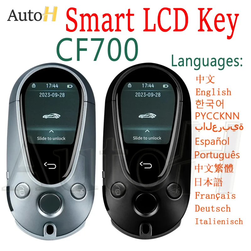 CF700 Modified Remote Smart LCD Car Key Universal Car LCD Screen Smart LCD Key for Benz/BMW/Hyundai/VW/Toyota Car Keyless Start