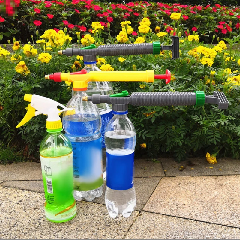 Manual High Pressure Air Pump Manual Sprayer Adjustable Drink Bottle Spray Head Nozzle Garde
