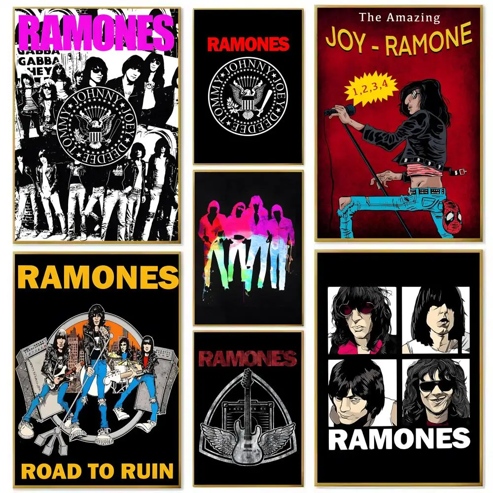 Póster de Band Ramones, impresión en papel para el hogar, sala de estar, dormitorio, entrada, Bar, cafetería, pintura artística, decoración