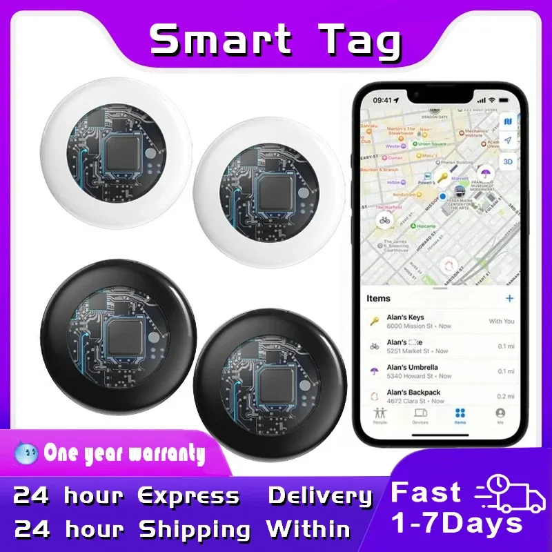 

Timethinker GPS Tag Tracker Work with Apple Find My APP Bluetoot ITag Anti Lost Reminder Device MFI Smart Locator Pet Kid Finder