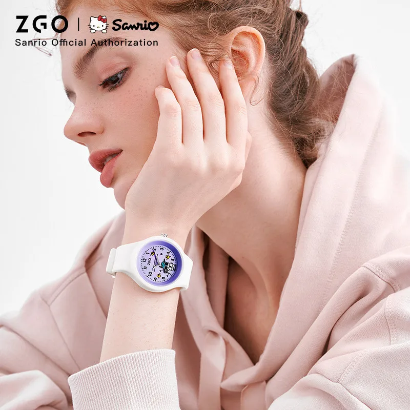 ZGO Sanrio Pompompurin Kids Watch for Girls, Cute and Stylish Luminous Strap, Waterproof Quartz Watch Gift 877