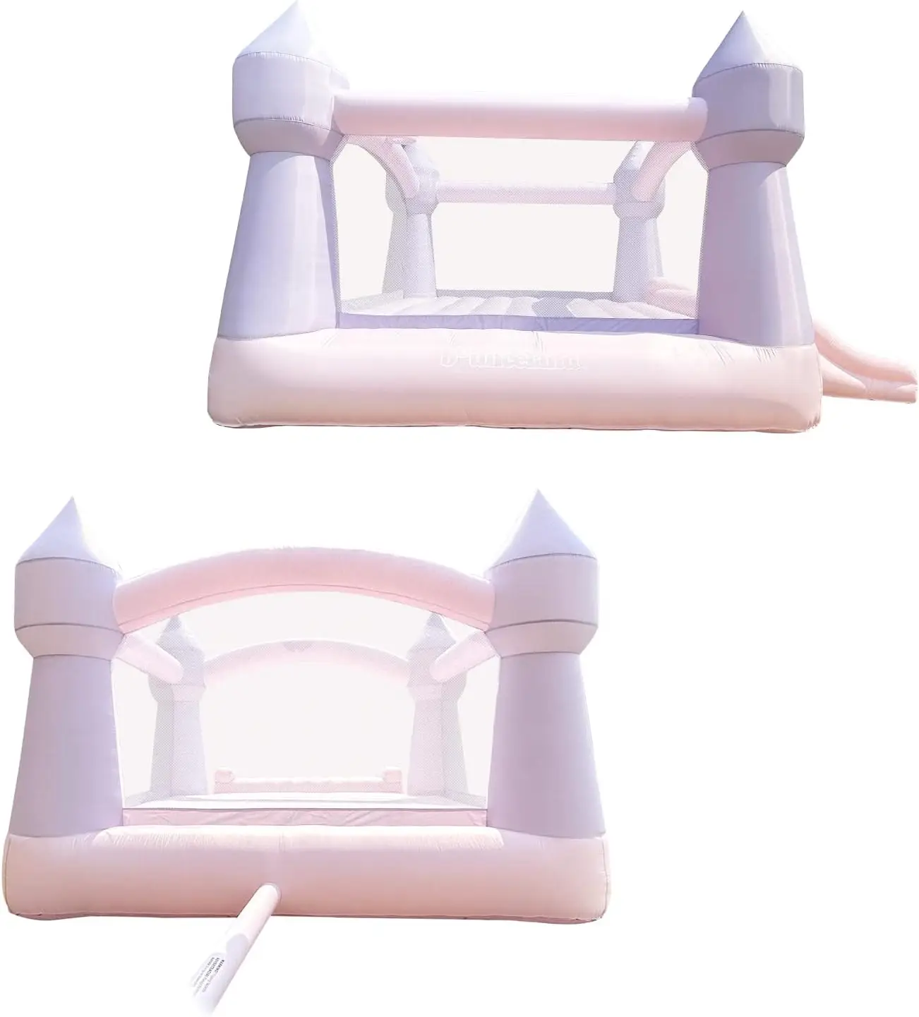 Party Castle Cotton Candy Bounce House, 16.4 ft L x 13.1 ft W x 9.3 ft H, Basketball Hoop, UL Blower inclu