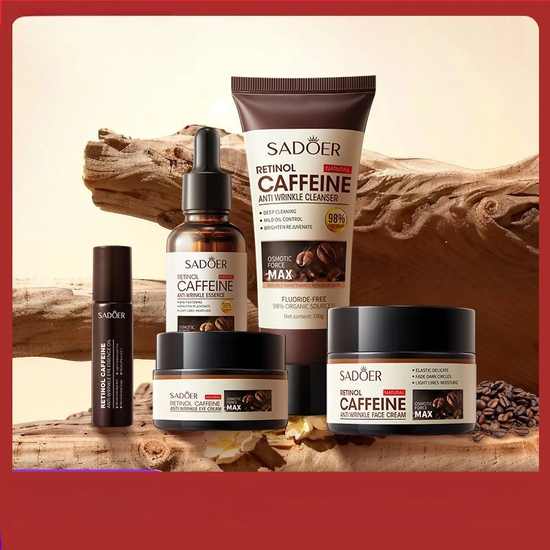 Retinol Caffeine Anti Wrinkle Skin Care Product Set Eye Cream Face Cream