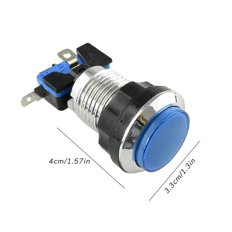 아케이드 게임 콘솔 버튼 아케이드 기계용 소형 은도금 푸시 버튼 성인용 가을 방지 게임 용품 소년 및