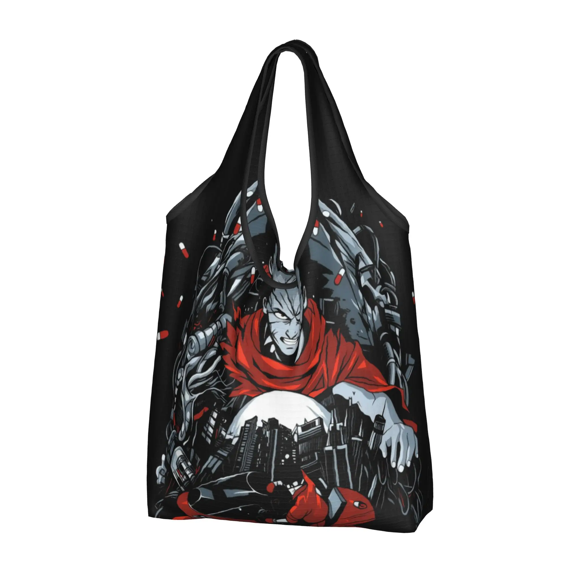 Reusable Japane Anime Akira Otomo Katsuhiro  Shopping Bag Women Tote Bag Portable  Grocery Shopper Bags