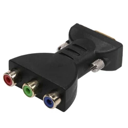 3RCA RGB żeński do HD 15-pinowy element w stylu VGA Adapter wideo Conventer