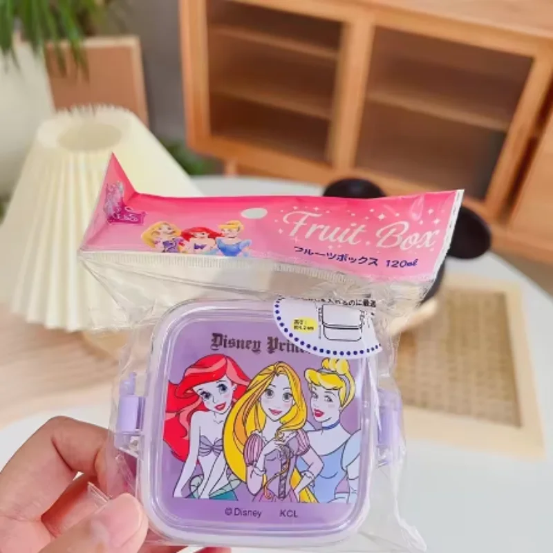 Disney Prinzessin Mini Bento Box Cartoon Mickey Minnie Outdoor Picknick Obst Snack Box Einzigen Schicht Lagerung Student Tragbare Geschenk
