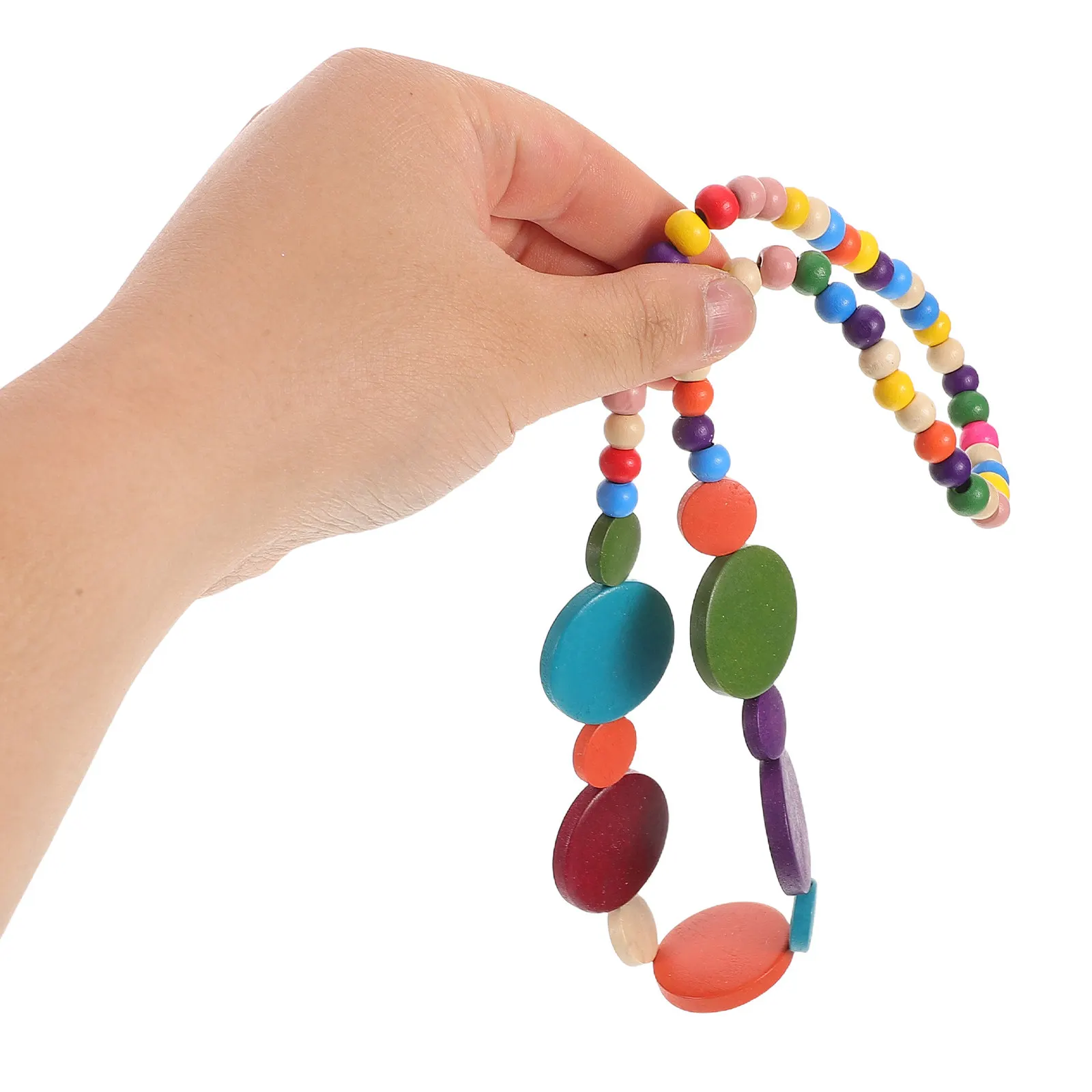 

Boho Necklace Jewelry Colorful African Tribal for Women Colored Beaded Natural Wood Beads Necklaces Wooden Choker