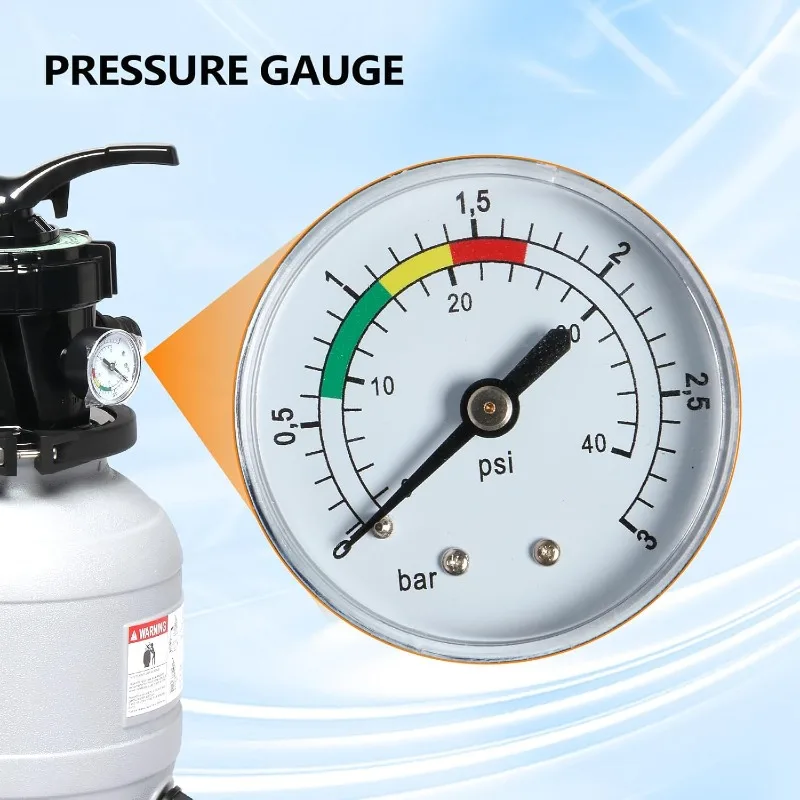 Sand Pool Filter 10in Tank with A 1/3HP Pool Pump 115V, 24H Timer Above Ground Inground Swimming Pool Pump with Filter Ba