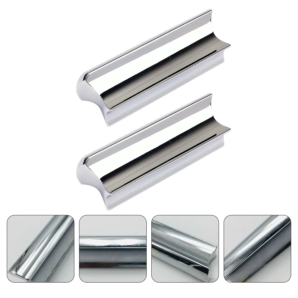 

2 Pcs Slide Rail Metal Slider Slides Professional Stainless Steel Guitar Accessory