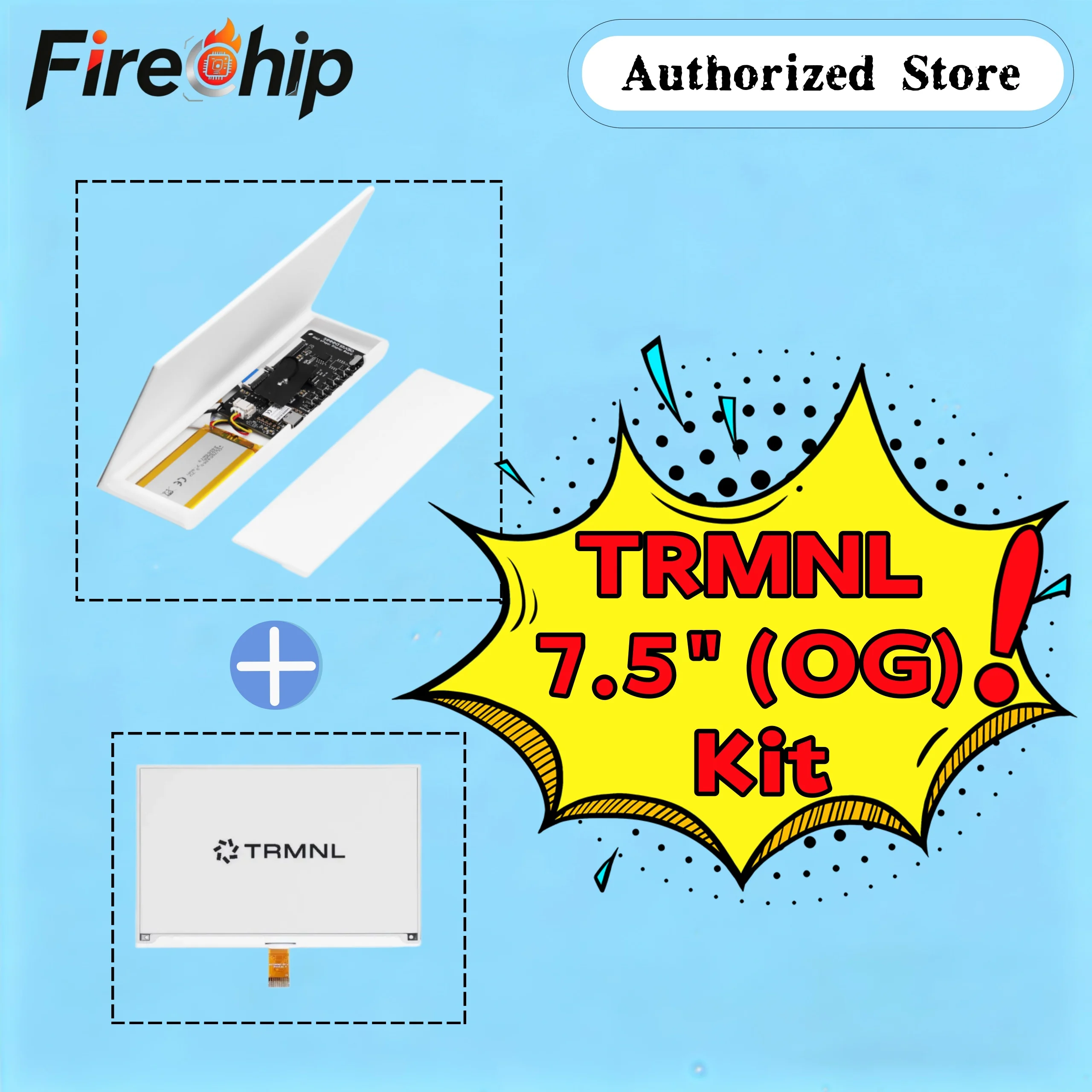 Seeed TRMNL BYOD 7.5' (OG) E-Ink DIY Kit With 3D‑Printed L‑Shape Enclosure Case Monochrome E-Ink Display XIAO ESP32-S3 PLUS