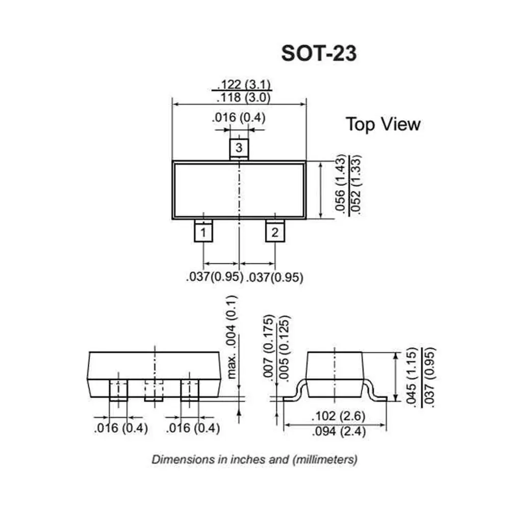 50PCS BAT54C KL3 0.2A/30V SOT-23 Schottky Barrier Diodes SMD Transistor