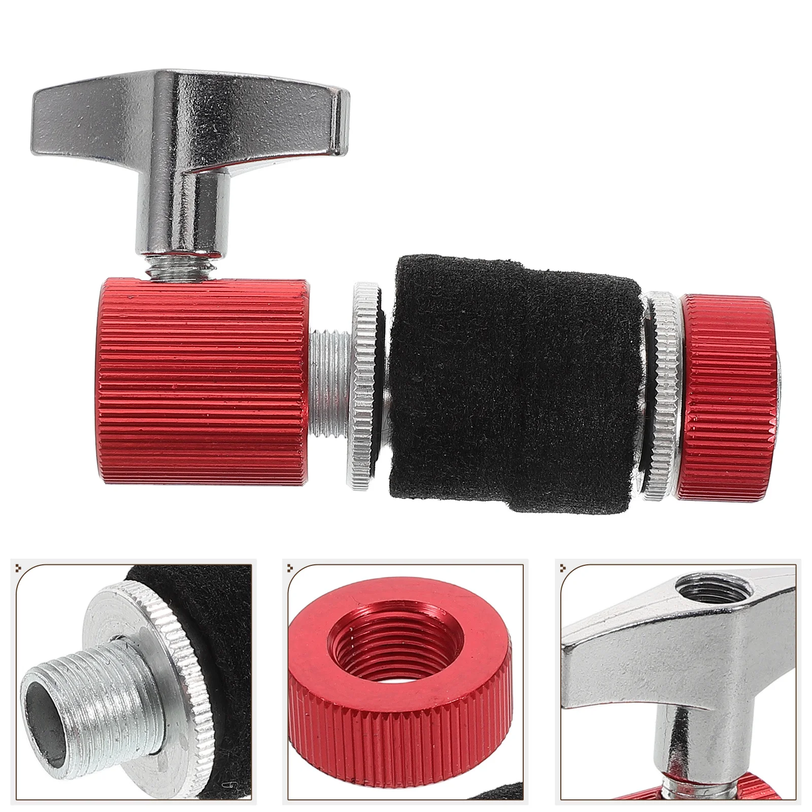 

Hi-Hat Clutch For Jazz Drums Red Metal Drum Replacement Part Durable Cymbal Attachment Easy Install Drum Accessories Hi Hat