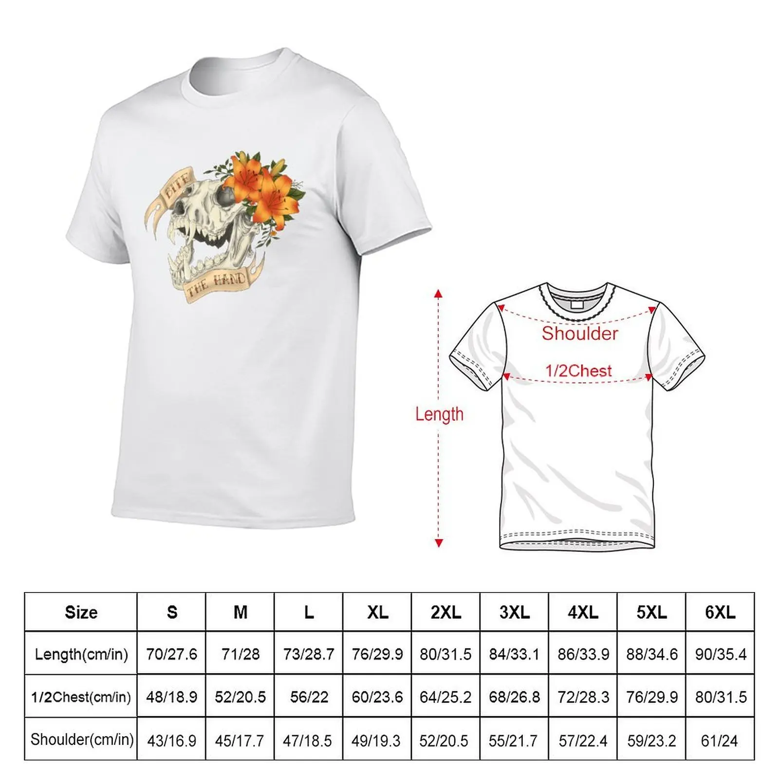 Bite the Hand T-Shirt summer shirt oversize t-shirts man slim fit t shirts for men